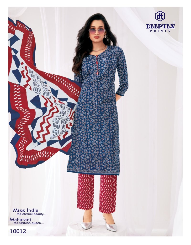 Miss India Vol 100 By Deeptex Pure Cotton Printed Dress Material 
